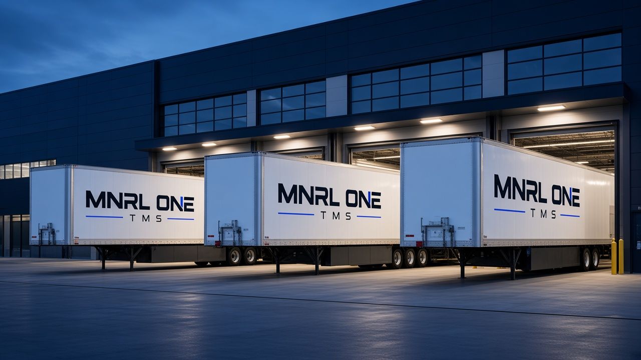 MNRL One branded trailers at warehouse docks